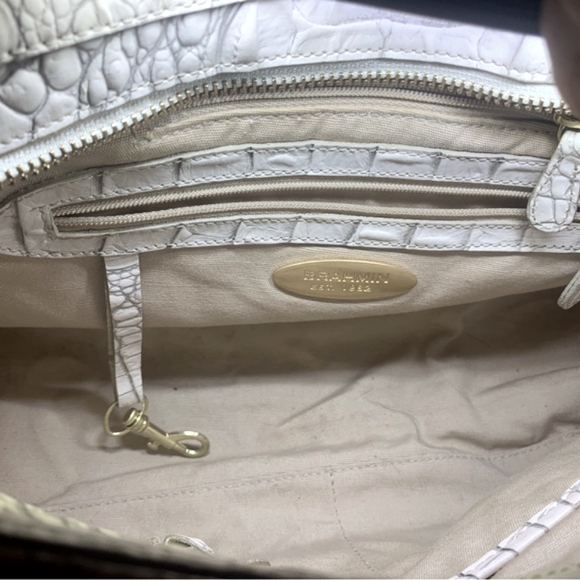 Brahmin Medium Ivory Satchel Bag - Picture 5 of 15